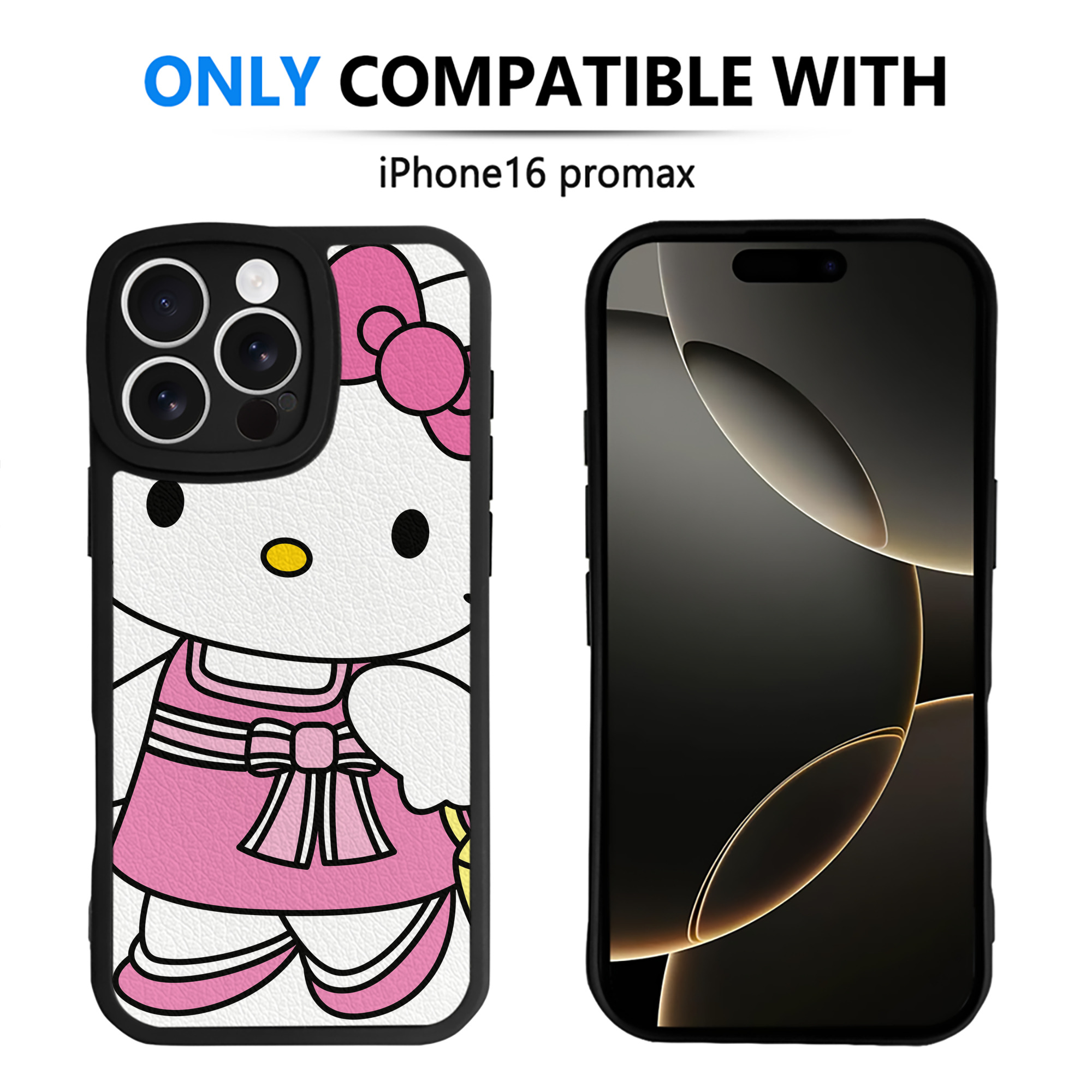 （画像用） Hello Kitty ハローキティ 【iPhone 16シリーズ対応】シリコンスマホケース（レザー調） 材質：シリコン